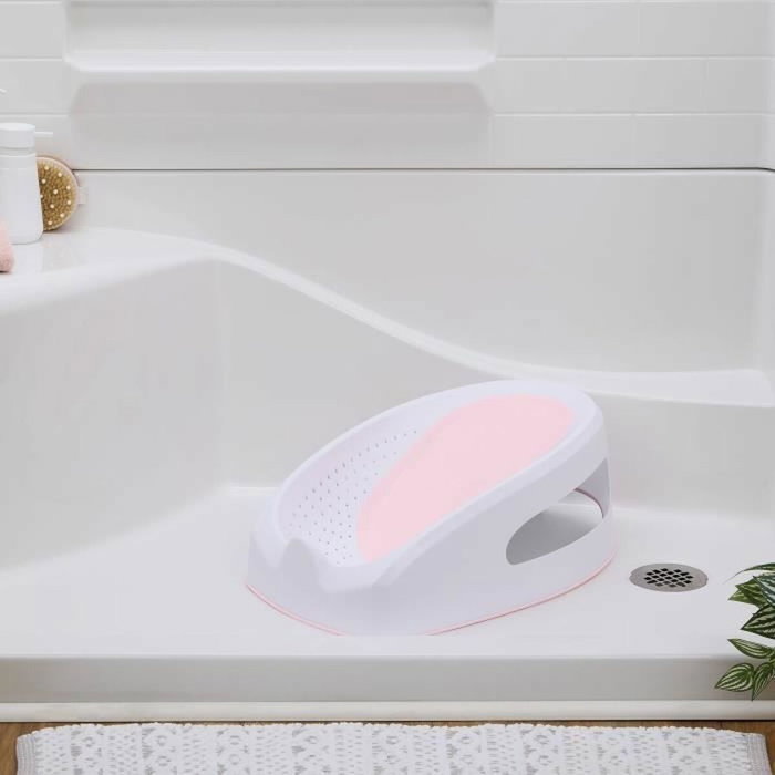 Ingenuity Siège de Bain Bébé Easy Rinse, Rose et Blanc
