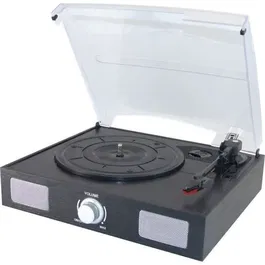 Inovalley TD11 Platine Vinyle avec Disque Numérique USB et Haut-Parleurs Intégrés - Transfert PC, 33/45/78 Tours