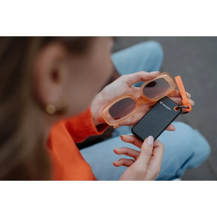Verbatim Pocket SSD Externe 2 To, Noir/Orange, Disque Dur SSD Portable Haute Performance avec Connecteur USB-C