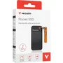 Verbatim Pocket SSD Externe 2 To, Noir/Orange, Disque Dur SSD Portable Haute Performance avec Connecteur USB-C
