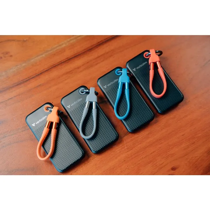 Verbatim Pocket SSD Externe 2 To, Noir/Orange, Disque Dur SSD Portable Haute Performance avec Connecteur USB-C