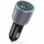 Thomson Chargeur de voiture 130W avec technologie GaN, 2 USB-C et 1 USB-A
