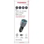 Thomson Chargeur Voiture 130W avec Technologie GaN - 2 Ports USB-C PD (100W, 30W) + 1 Port USB-A QC 3.0 - 12/24V - LED Bleu