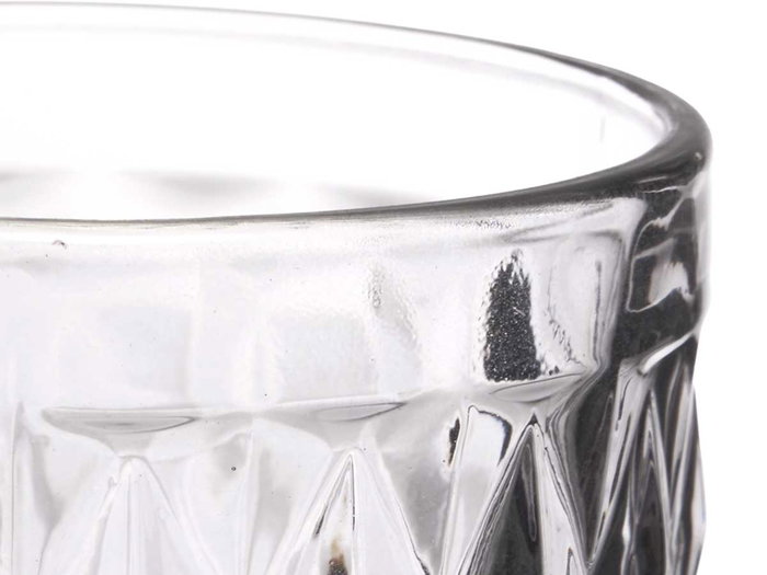 Vivalto Verre Diamante Gris 370 ml 8x12.8x8 cm (Set de 24)