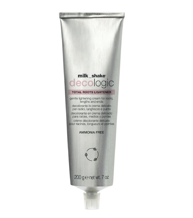 Milk Shake Decologic Total Roots, Crème éclaircissante aux protéines de soie pour cheveux, 200 g Milk Shake Decologic Total Roots, Crème éclaircissante aux protéines de soie pour cheveux, 200 g