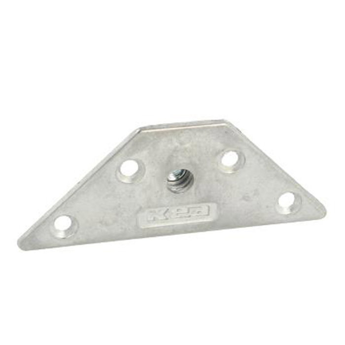SISO Plaque de fixation pour pieds de table 123X65, montage Kea, filetage M8