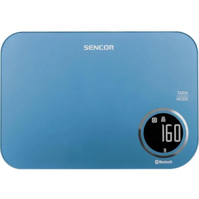 Sencor Balance de Cuisine Électronique SKS 7072BL - Capacité 5 kg, Précision 1 g, Écran LCD, Connexion App