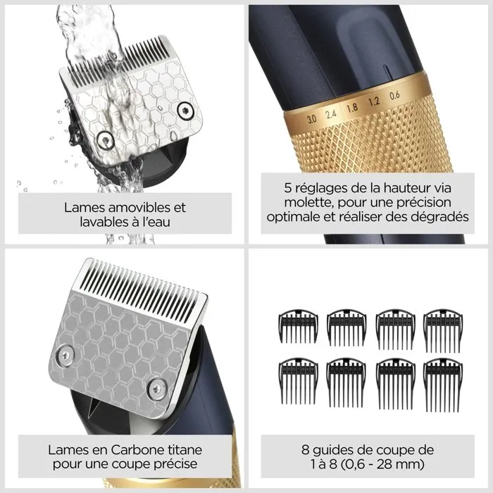 Babyliss P1360E Tondeuse cheveux Lithium-ion Lames carbone titane
