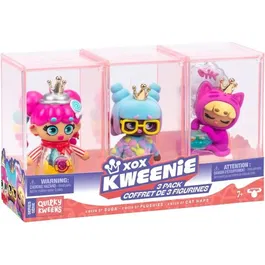 Xox Kweenie - Pack de 3 poupées Kweenies série Quirky - Figurines de 13 cm avec personnalités et finitions uniques - Collection