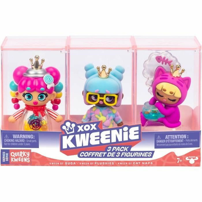 XOX KWEENIE Pack de 3 poupées série Quirky 13 cm XOX KWEENIE Pack de 3 poupées série Quirky 13 cm