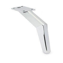 Q&Q - Pata Katar H130 - Pied métallique pour sofa ou meuble - Finition chrome