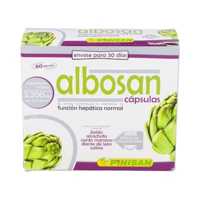PINISAN Albosan 60 gélules végétales – Complément alimentaire foie, artichaut, chardon-Marie, coline, vegan sans gluten PINISAN Albosan 60 gélules végétales – Complément alimentaire foie, artichaut, chardon-Marie, coline, vegan sans gluten