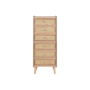 Caisson à Tiroirs Home ESPRIT Naturel Rotin Bois de paulownia 40 x 30 x 104 cm