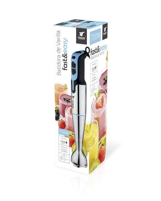 Thulos TH-BM512 Batteur à main 700W, 2 vitesses, bleu
