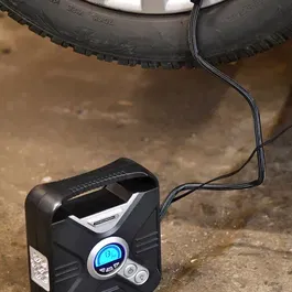 Precision Steel Compresseur 12V programmable 7 bars - 120W, affichage digital, débit 25L/min, LED pour pneus auto moto vélo