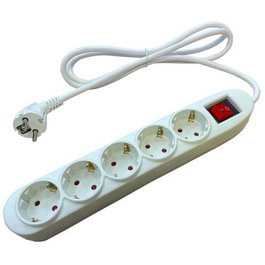 Homelux Multiprise avec Interrupteur 5 Prises, Câble 1,5 m, 3x1,5 mm
