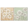 Home ESPRIT Toile Vert Beige Fleurs Shabby Chic 102 x 4,5 x 102 cm (2 Unités)