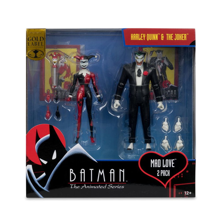 McFarlane Toys Batman: The Animated Series DC Direct figurines Harley Quinn & The Joker (Mad Love) (Gold Label) 18 cm