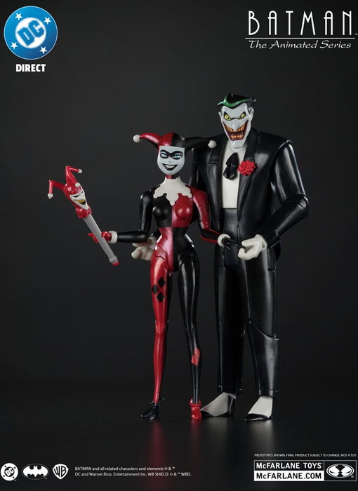 McFarlane Toys Batman: The Animated Series DC Direct figurines Harley Quinn & The Joker (Mad Love) (Gold Label) 18 cm