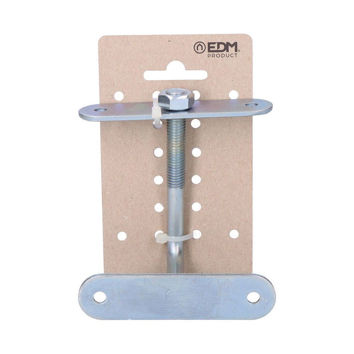 Edm Support de barandière réglable en acier zincé 100 x 110 mm Edm Support de barandière réglable en acier zincé 100 x 110 mm