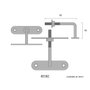 Edm Support de barandière réglable en acier zincé 100 x 110 mm