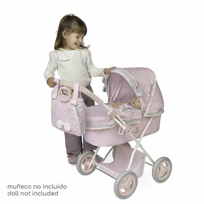 Decuevas Coche de poupée Sophie pliable avec ombrelle et sac