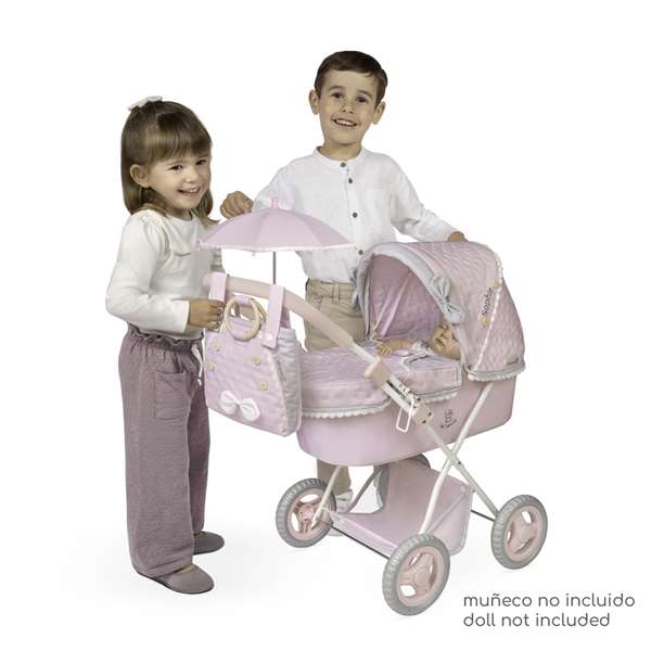 Sophie Poussette pliante pour poupée avec parasol et sac - 38x65x60 cm - dès 3 ans Sophie Poussette pliante pour poupée avec parasol et sac - 38x65x60 cm - dès 3 ans