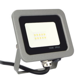 Silver Projecteur LED IP65 10W 5700K Lumière Froide 800lm Angle 120° Gris