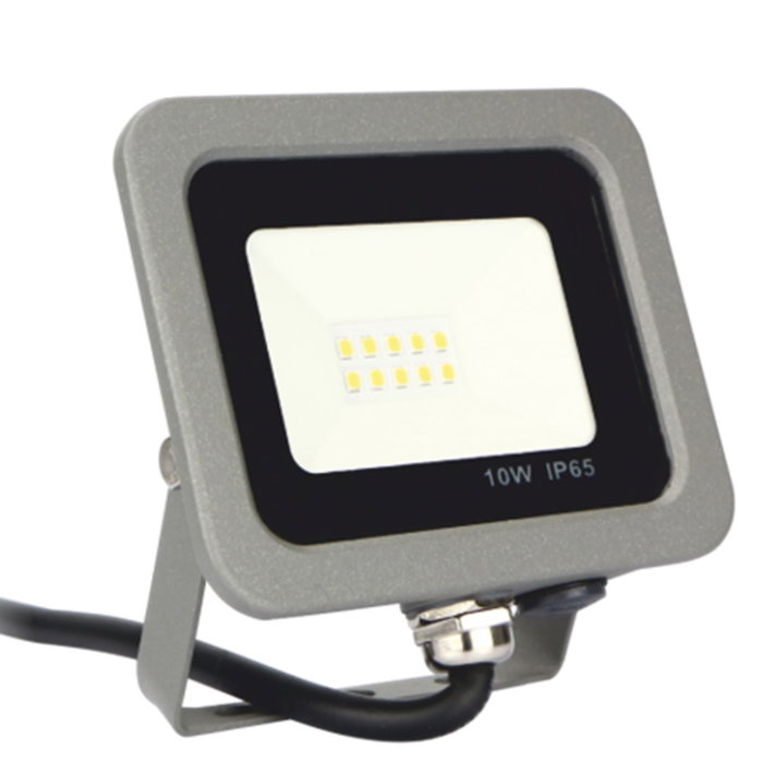 Silver Projecteur LED IP65 10W 5700K Lumière Froide 800lm Angle 120° Gris Silver Projecteur LED IP65 10W 5700K Lumière Froide 800lm Angle 120° Gris