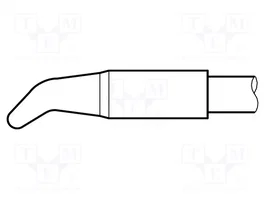 JBC TOOLS Pointe de soudage cône courbé 2mm