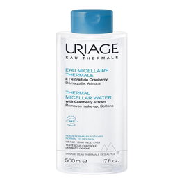 Uriage Eau Micellaire Démaquillante et Nettoyante pour Peaux Sensibles - Flacon de 500 ml