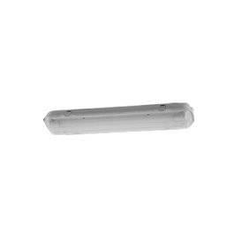 F-Line Hublot étanche LED pour 2 tubes 60 cm, IP65, blanc, 660 x 135 x 94 mm