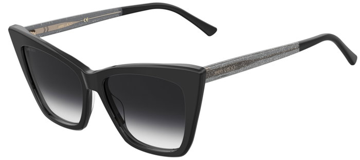 Jimmy Choo Lucine-S-807 Lunettes de soleil noires pour femme