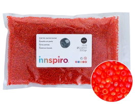 Innspiro Rocaille en verre Aurora Boreale rouge 2,3 mm 500g