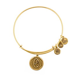 Alex And Ani Pulsera Q II Dorée avec Finition Vieillie