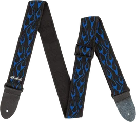 Dunlop Correa para Guitarra/Bajo Jacquard Azul Flameado