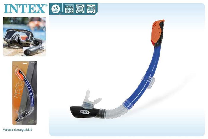 Intex Hyper-Flow - Tubo respiraror Hyper-Flow - Tubo respiratoire pour natation - PVC, ABS, PC, silicone - Pour enfants de 8 ans et plus Intex Hyper-Flow - Tubo respiraror Hyper-Flow - Tubo respiratoire pour natation - PVC, ABS, PC, silicone - Pour enfants de 8 ans et plus