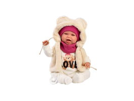 Llorens Poupée Mimi Sonrisas Osito Love 42cm Corps en Tissu avec Mécanisme Sonore