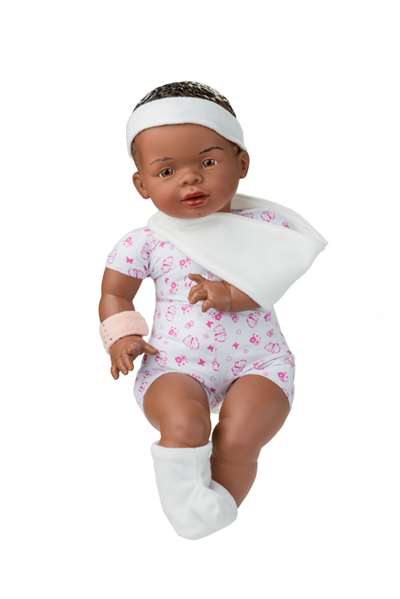 Berjuan 18077-18 45 - Poupée nouveau-né fille africaine 45 cm pour hôpital Berjuan 18077-18 45 - Poupée nouveau-né fille africaine 45 cm pour hôpital