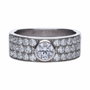Diamonfire Anneau en Argent et Zirconia Gris, Taille 17,5