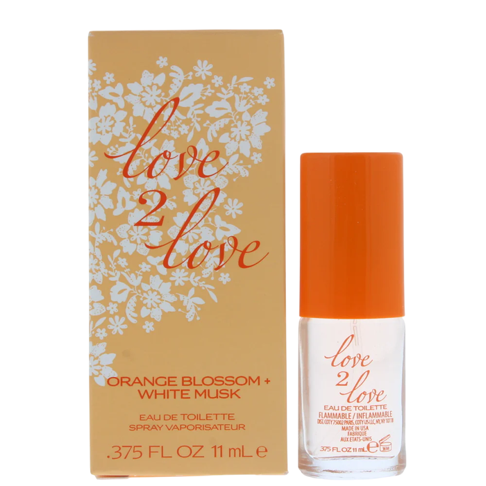 Love 2 Love Eau de Toilette pour Femme - Orange Blossom + White Musk, Flacon de 11 ml Love 2 Love Eau de Toilette pour Femme - Orange Blossom + White Musk, Flacon de 11 ml