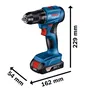 Bosch Professional Perceuse-visseuse sans fil GSR 18V 2x 2,0Ah avec chargeur, 82 pièces et mallette, couple 45 Nm