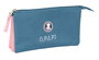 Safta Portatodo Indigo - Porte-tout triple El Pulpo, dimensions 22 x 12 x 3 cm, à partir de 3 ans