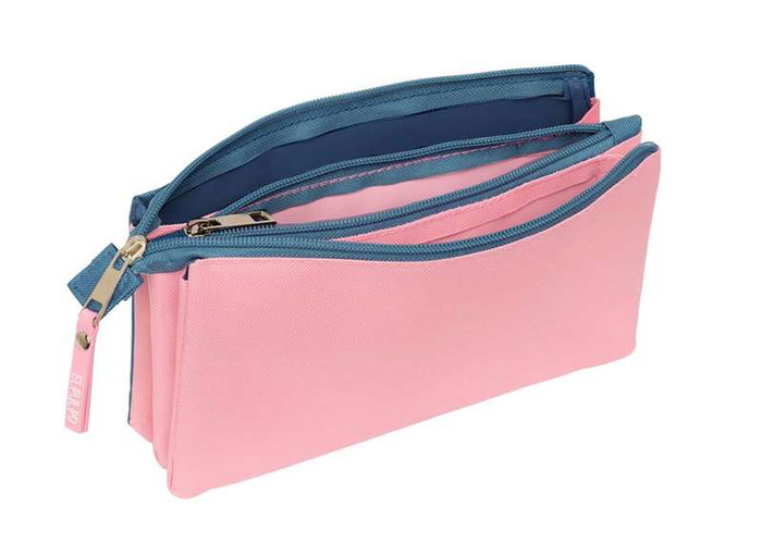 Safta Portatodo Indigo - Porte-tout triple El Pulpo, dimensions 22 x 12 x 3 cm, à partir de 3 ans