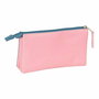 Trousse Fourre-Tout Triple El Pulpo Bleu Rose 22 x 12 x 3 cm