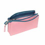Trousse Fourre-Tout Triple El Pulpo Bleu Rose 22 x 12 x 3 cm