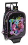 Safta Moch 232+Carro 805 Monster High - Sac à dos avec chariot - Dimensions: 22 x 27 x 10 cm - Pour enfant à partir de 3 ans