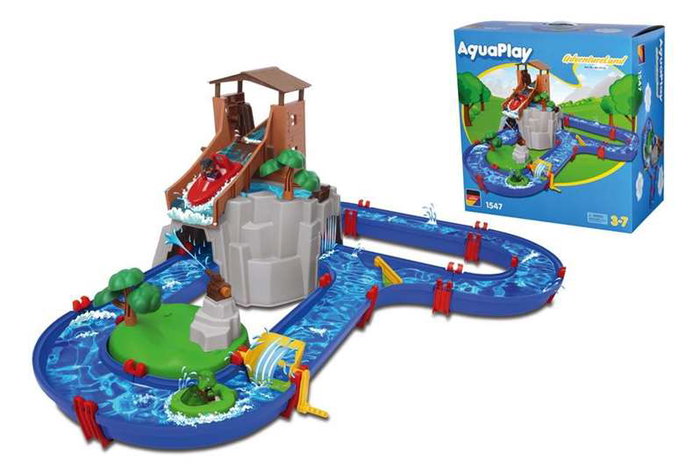 Smoby Aquaplay Adventureland - Circuit à eau - Jeu de construction - Recommandé à partir de 3 ans - Version espagnole et portugaise