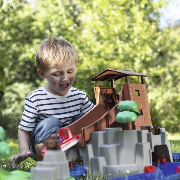 Smoby Aquaplay Adventureland - Circuit à eau - Jeu de construction - Recommandé à partir de 3 ans - Version espagnole et portugaise
