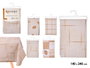 Kinvara Nappe Rectangulaire Assortie Couleurs Terre 140x240 cm Plastique (Set de 24)